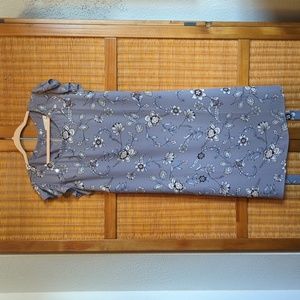 Loft Purple Floral flutter sleeve dress size 20